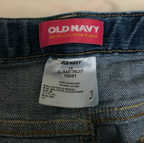 Girls Old Navy Jeans Slim Boot Cut Size 14 - Picture 3 of 4